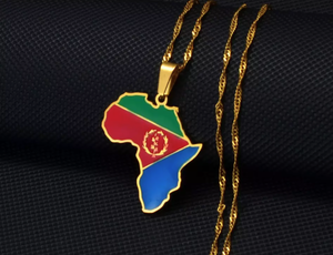 African Map - Eritrea Gold Necklace